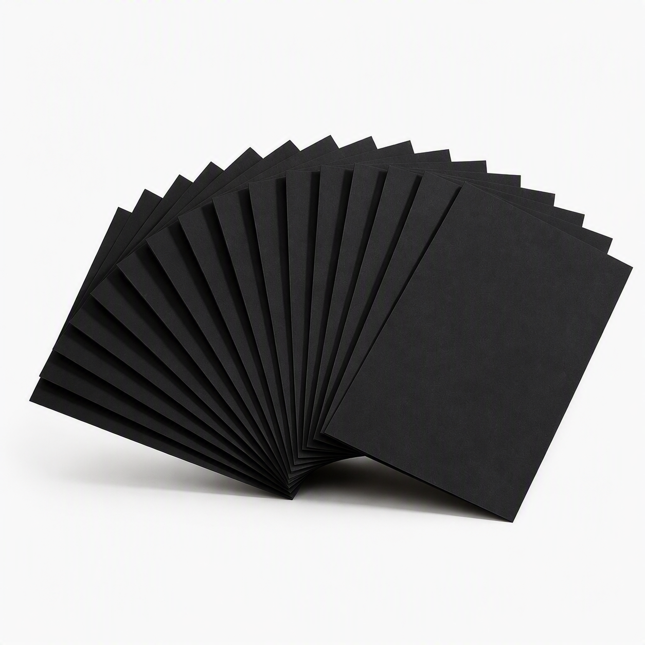 Close-up of black paperboard sheets